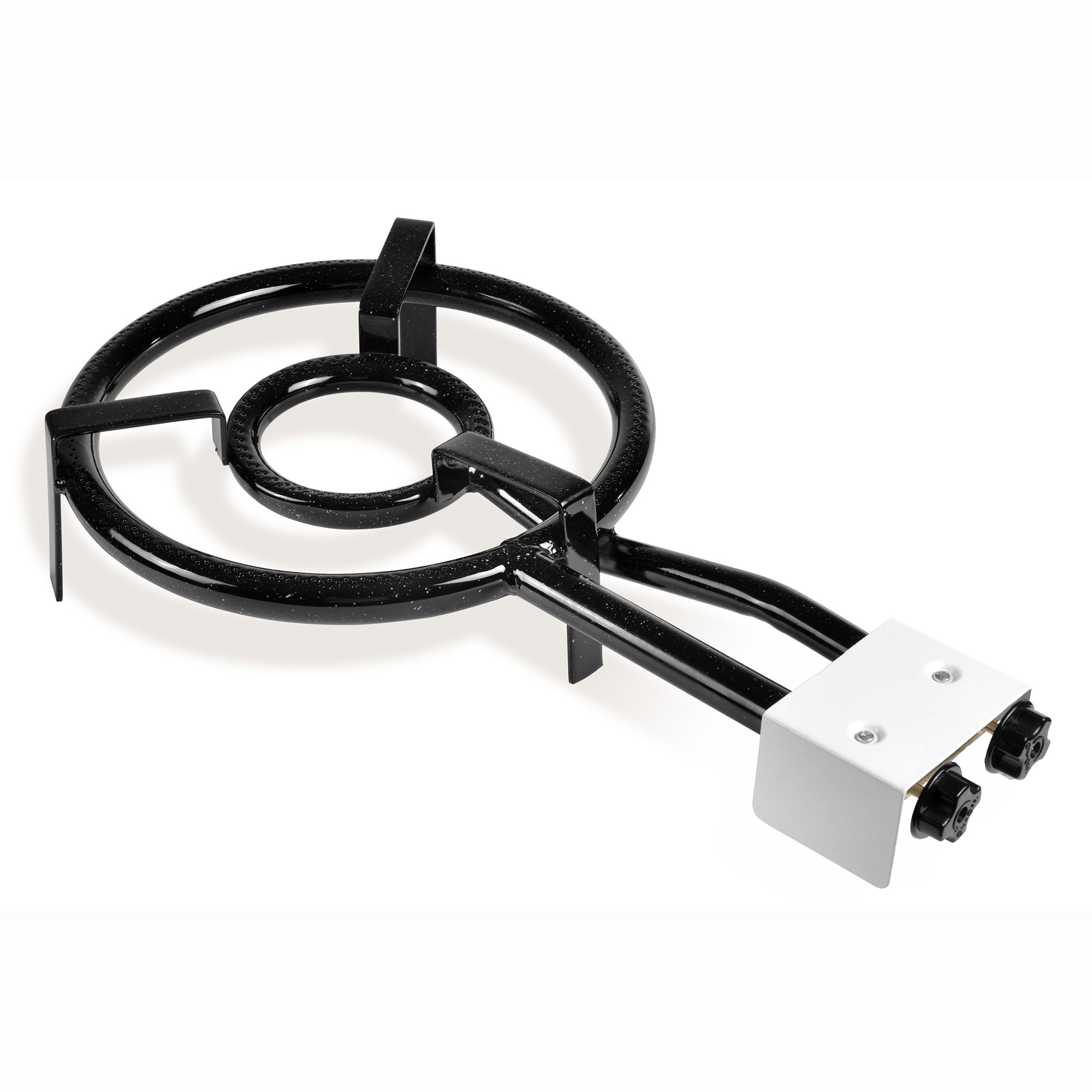 Briebe MOD350 Paellero Doble Aro 35cm, Quemador de Gas Butano, Camping Gas, Rosco para Paellas, Plancha, , Negro