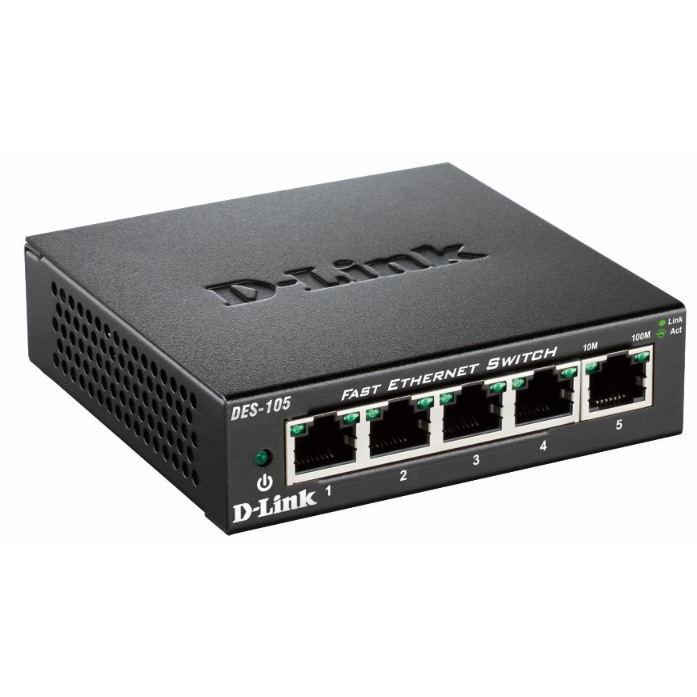 D-Link DES-105 No administrado L2 Negro