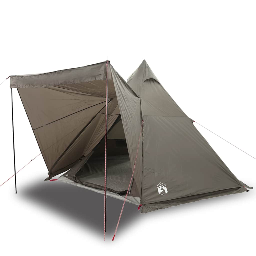 vidaXL Tienda de campaña familiar tipi 6 personas impermeable marrón