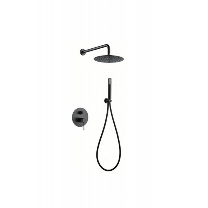 Imex Line GPD038/BGM Conjunto de ducha empotrado diseño moderno acabado Black Gun Metal