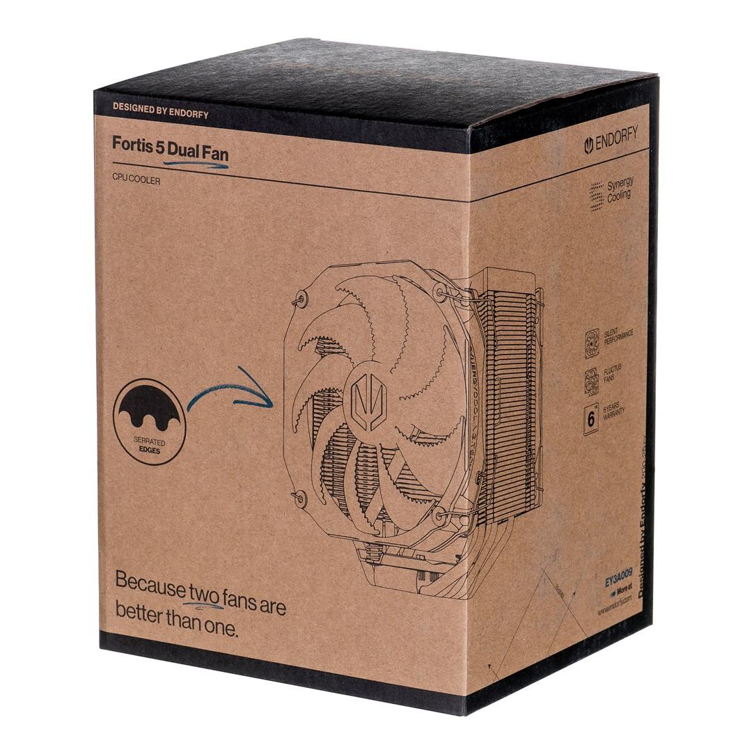 Endorfy fortis 5 dual fan spc307 refrigeración de la cpu radiador con ventilador para pc 14/12 cm negro