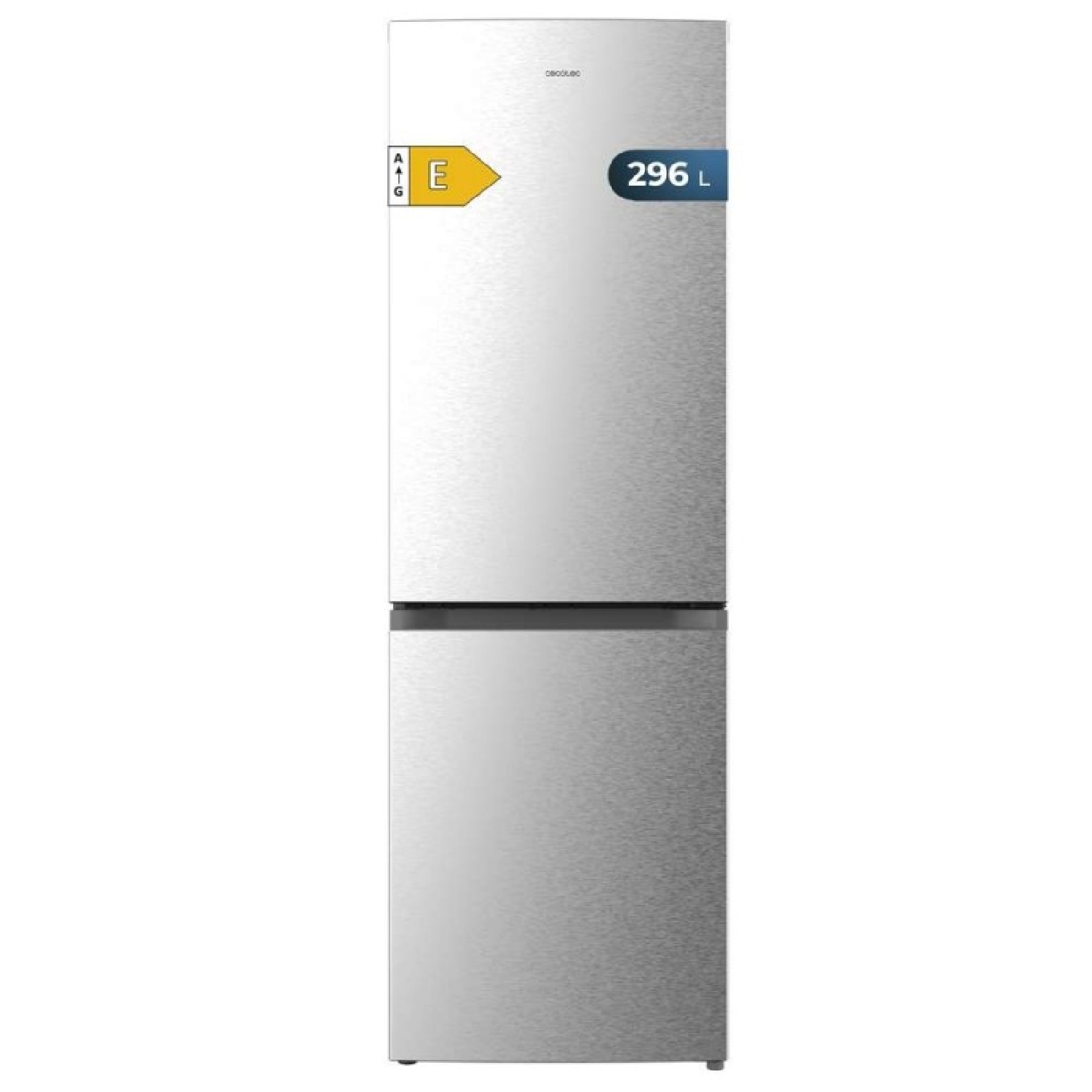 Cecotec Frigorífico Combi 296L Función DeFrost Bolero CoolMarket Combi 296 DF Inox. Altura 185cm y 60cm Ancho, Bajo Consumo