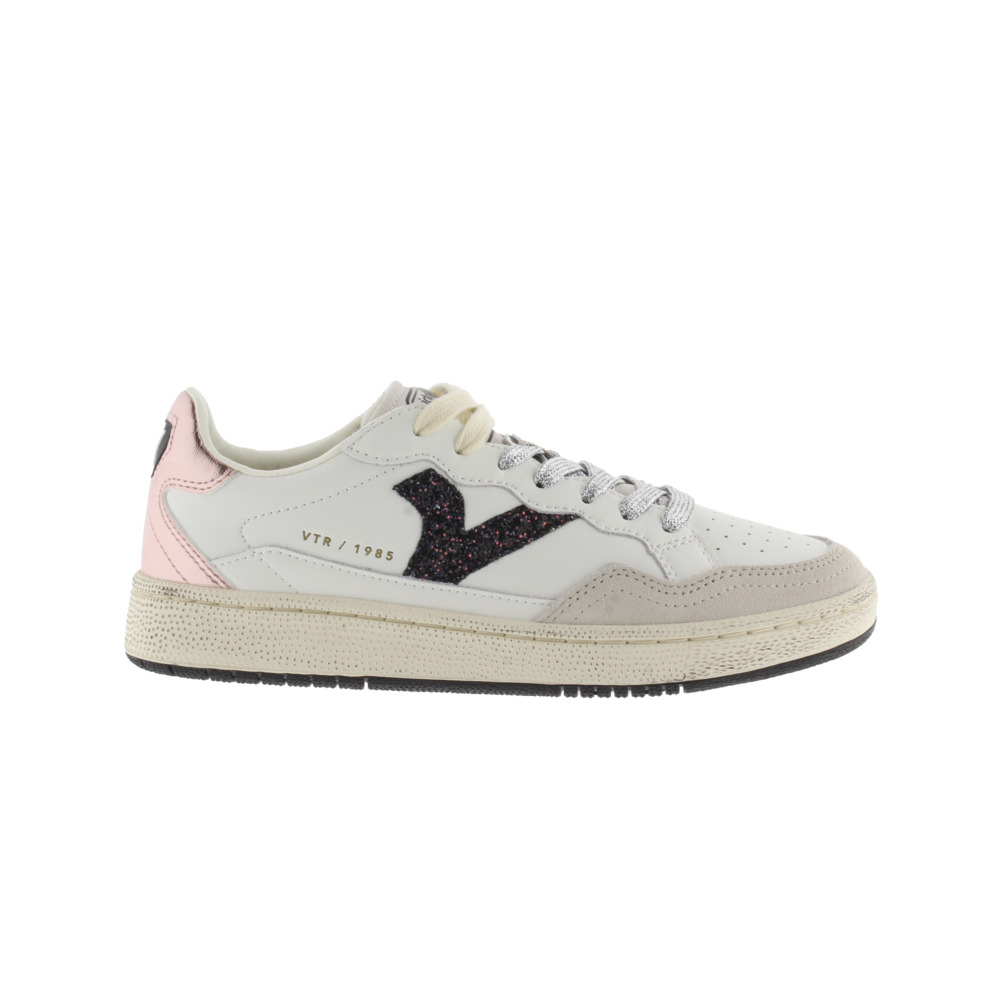 Victoria 1985 SMASH Zapatillas de piel con piezas de glitter y metalizadas 8806103