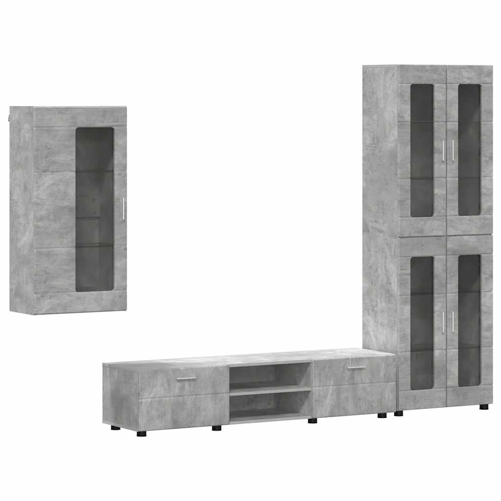 vidaXL Conjunto de mueble de TV con cajón FLORIN Madera de ingeniería
