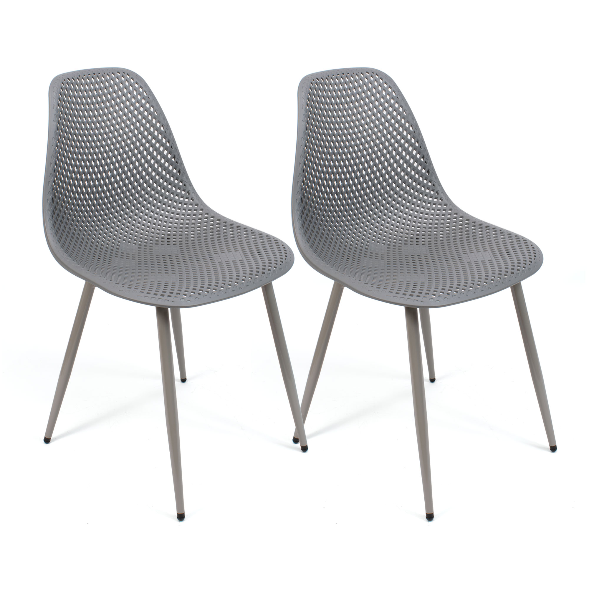 Conjunto de 2 y 4 Sillas The Secret Home - Polipropileno y Metal/Madera