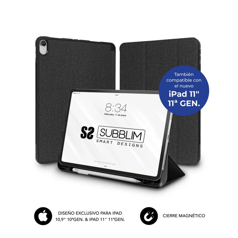 SUBBLIM - SUBCST-5SC316 funda para tablet 27,9 cm (11") Folio Negro SUBCST-5SC316