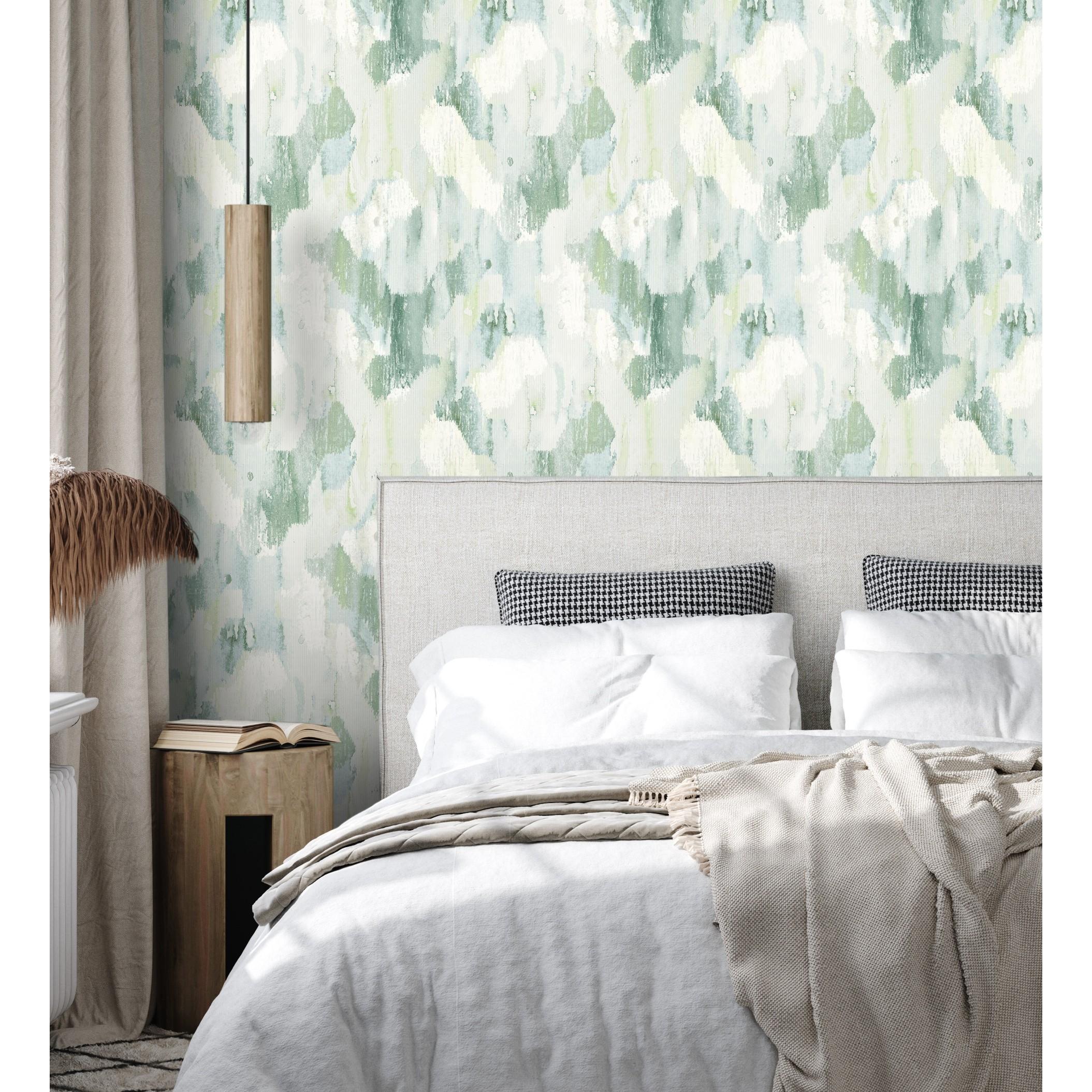 Papel pintado vinílico ecológico de diseño artístico de pinturas acuarela con textura en r - Blaine 681457 de GAULAN - Rollo de 10 m x 0,52 m