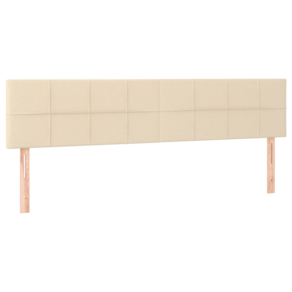 vidaXL Cabeceros tela crema 160x5x78/88 cm