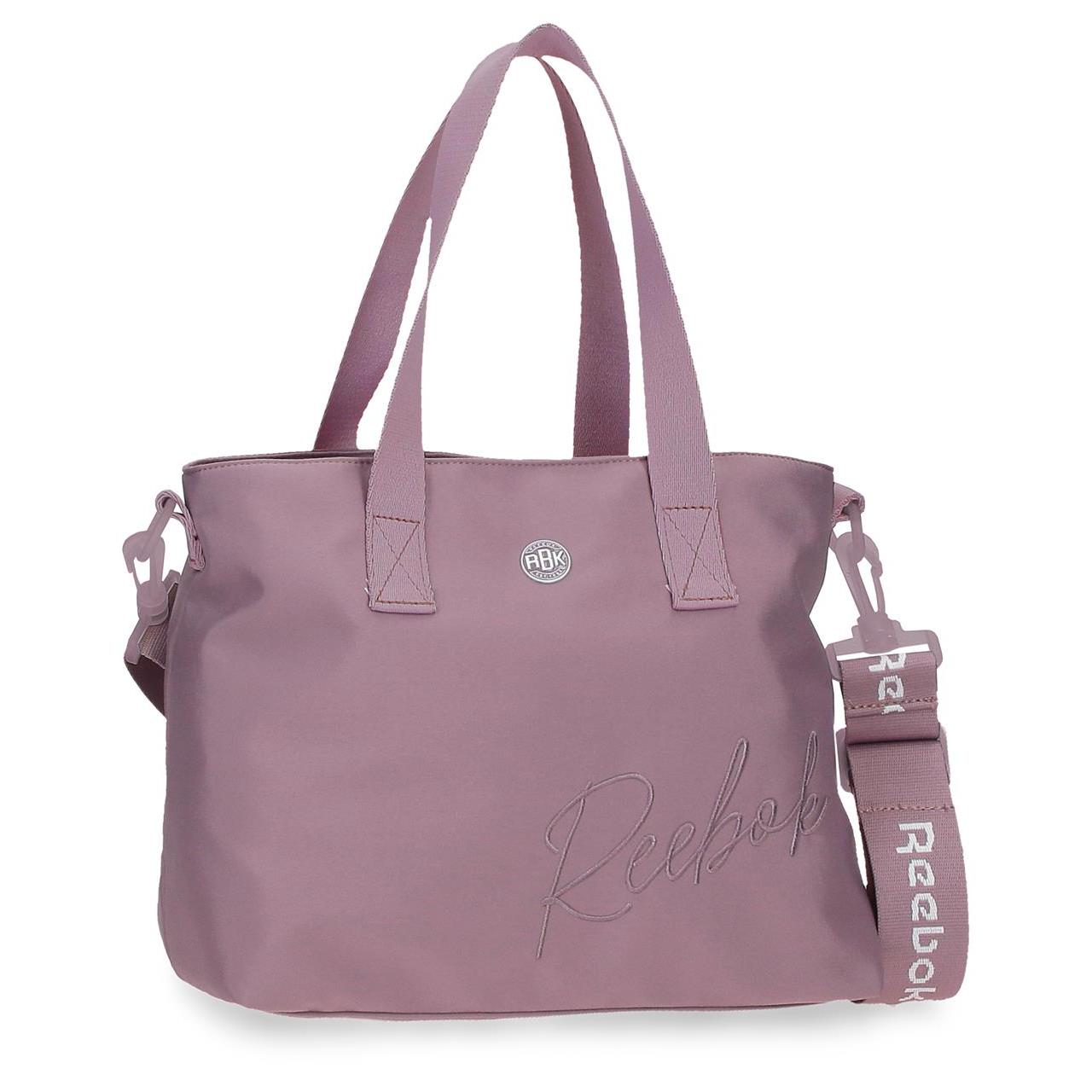 Bolso Bandolera Reebok Violet 32 cm x 25 cm x 11 cm, Estilo Moderno en Lila y Negro para Uso Diario y Deportivo