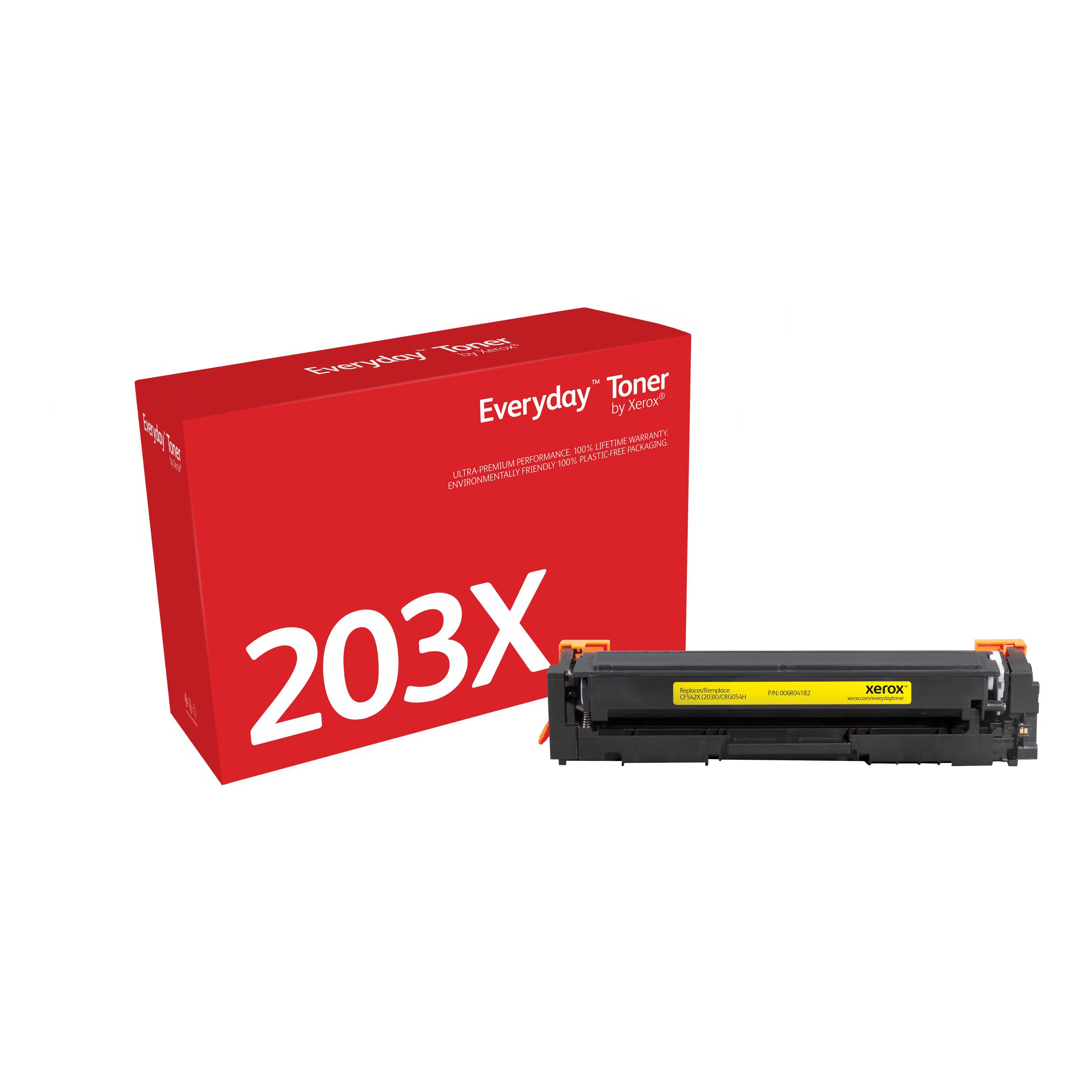 Compatible Everyday Tóner Amarillo Equivalente a CF542X/CRG-054HY para HP LaserJet MFP M280, HP Lase