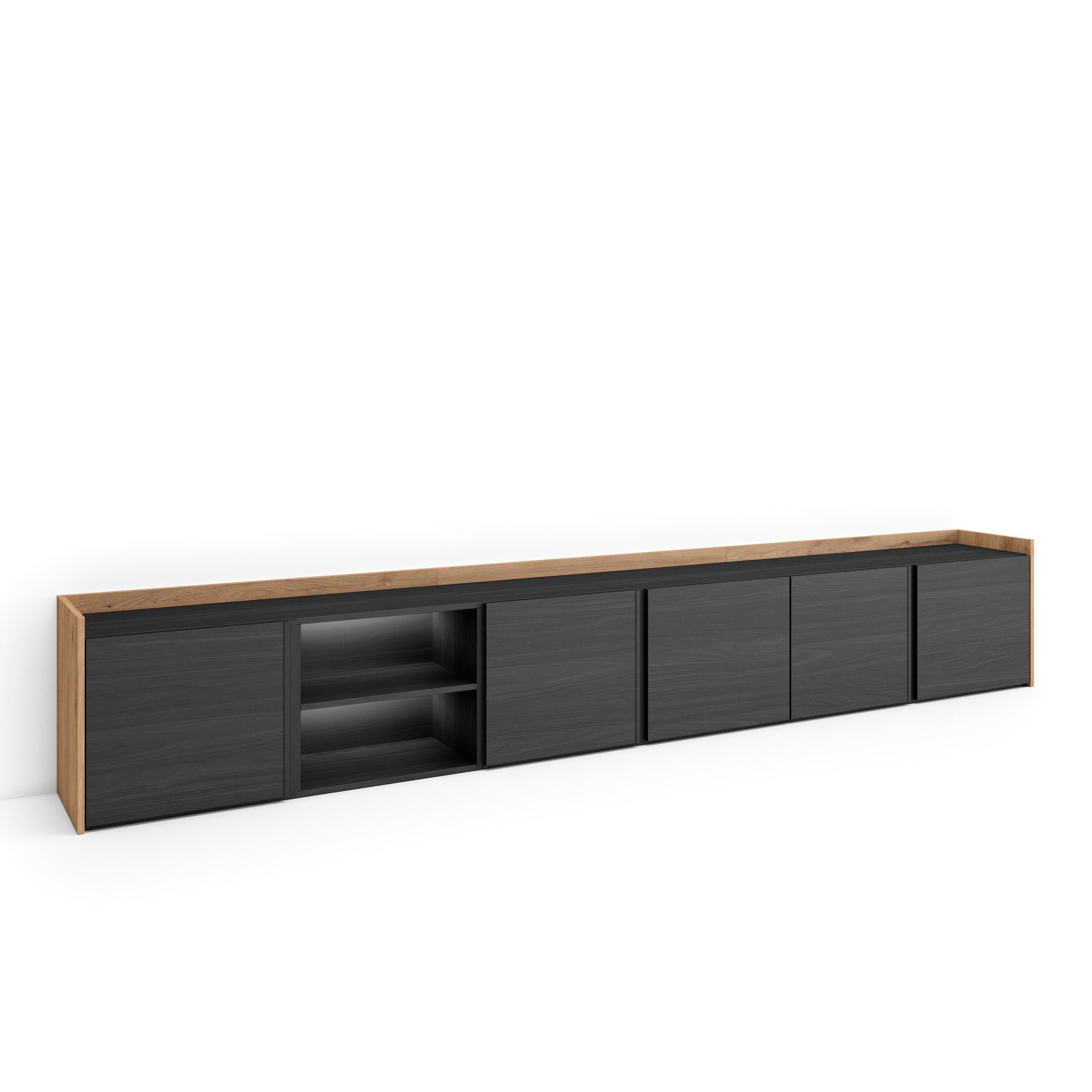 Mueble TV, Televisión, 309x35x50cm, Para TV hasta 80", LED