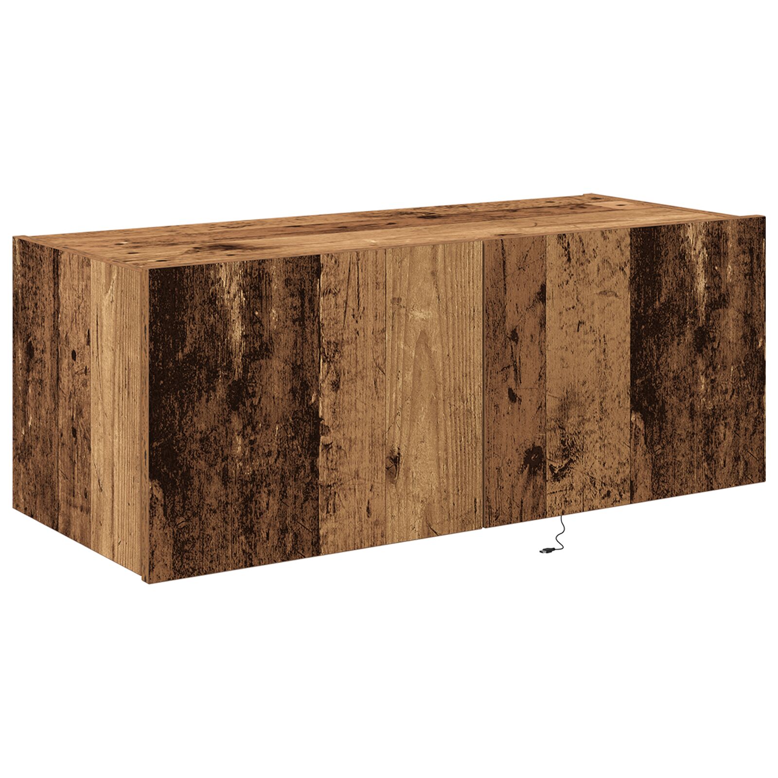 Cabinet de TV vidaXL con luces LED Madera antigua 80x35x31 cm