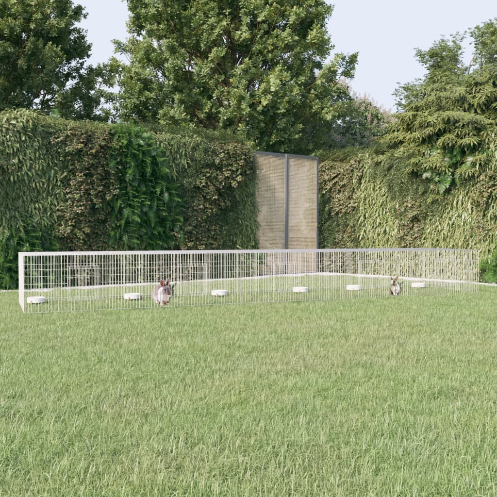 vidaXL Jaula para Conejos Hierro Galvanizado Madriguera Cobertizo Dimensiones 110x110x55 cm,  220x110x55 cm (2 paneles),  325x109x54 cm (3 paneles) y mas