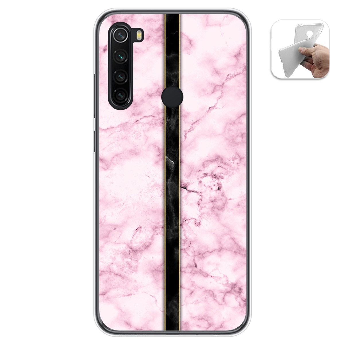 Tumundosmartphone Funda Gel Tpu para Xiaomi Redmi Note 8T diseño Mármol 04 Dibujos