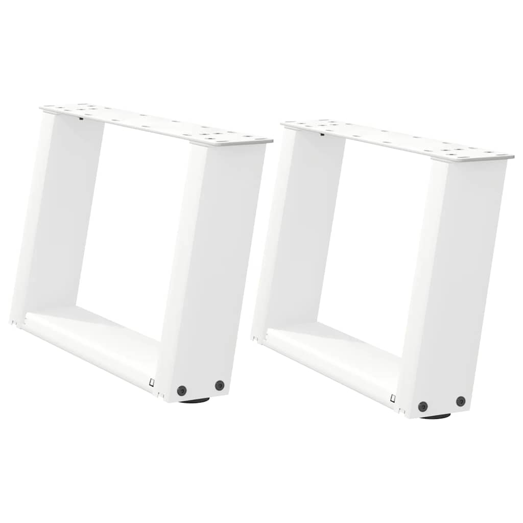 vidaXL Patas para mesa de centro en forma de U (2 unidades) 40 x (30-31) cm, acero