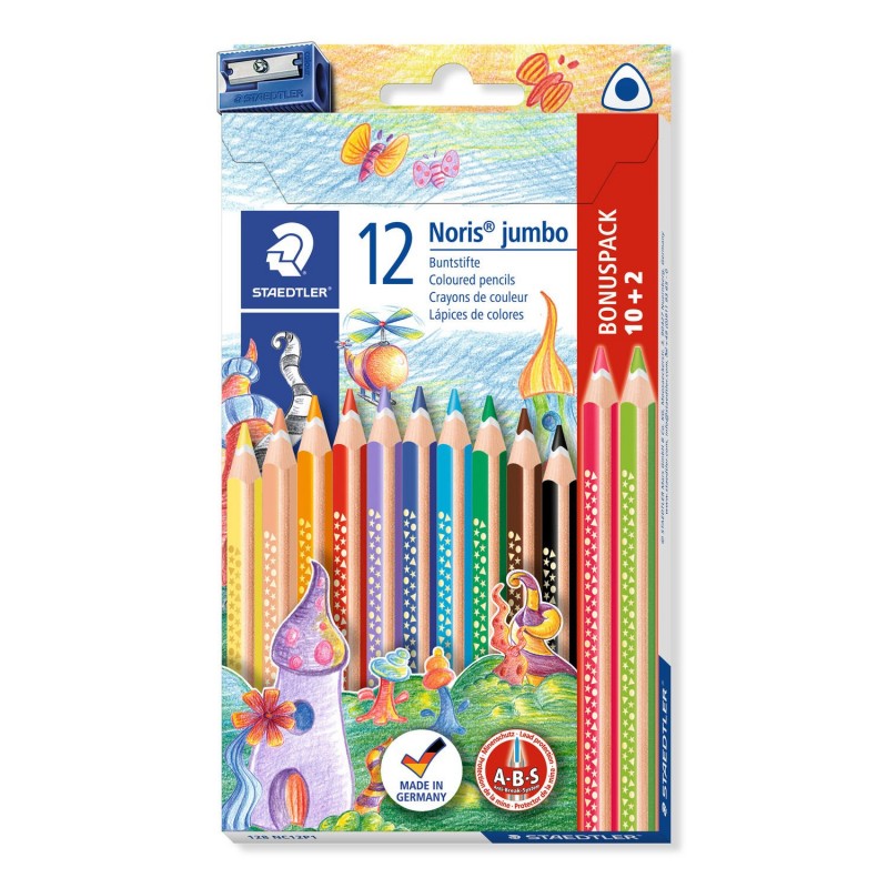 Staedtler - 128 Negro, Azul, Burdeos, Marrón, Verde, Azul claro, Verde claro, Naranja, Melocotón, Rojo, Violeta, Amarillo 12 pie 128 NC12P1