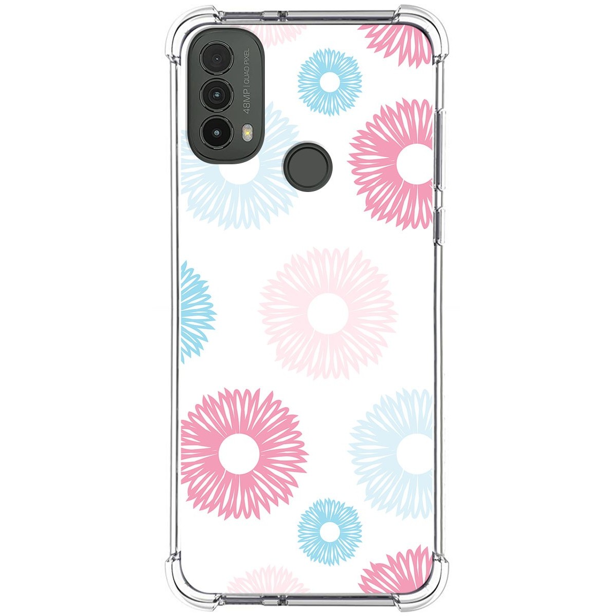 Funda Silicona Antigolpes para Motorola Moto E40 diseño Flores 06 Dibujos