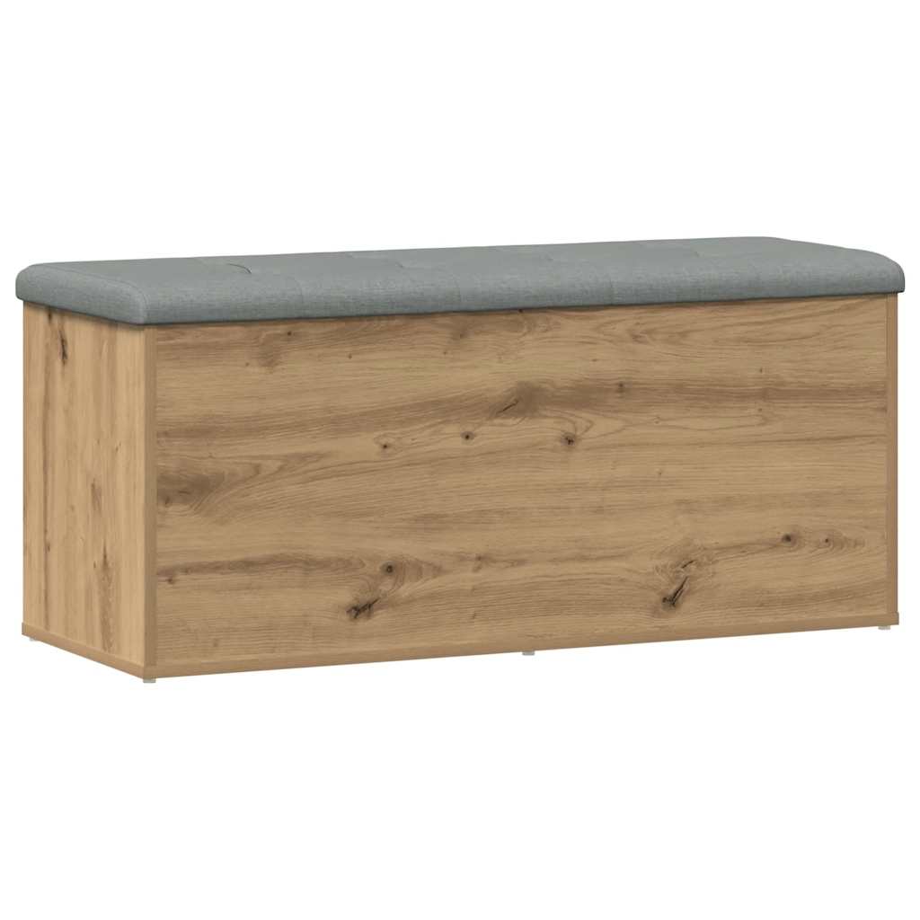 vidaXL Banco almacenaje madera de ingeniería 102x42x45 cm