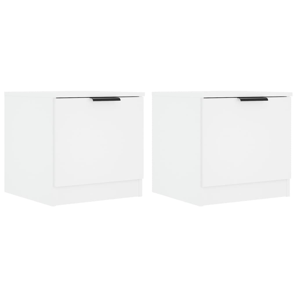 Vidaxl Mesitas de Noche 40x39x40 Cm Blanco Negro Roble Sonoma