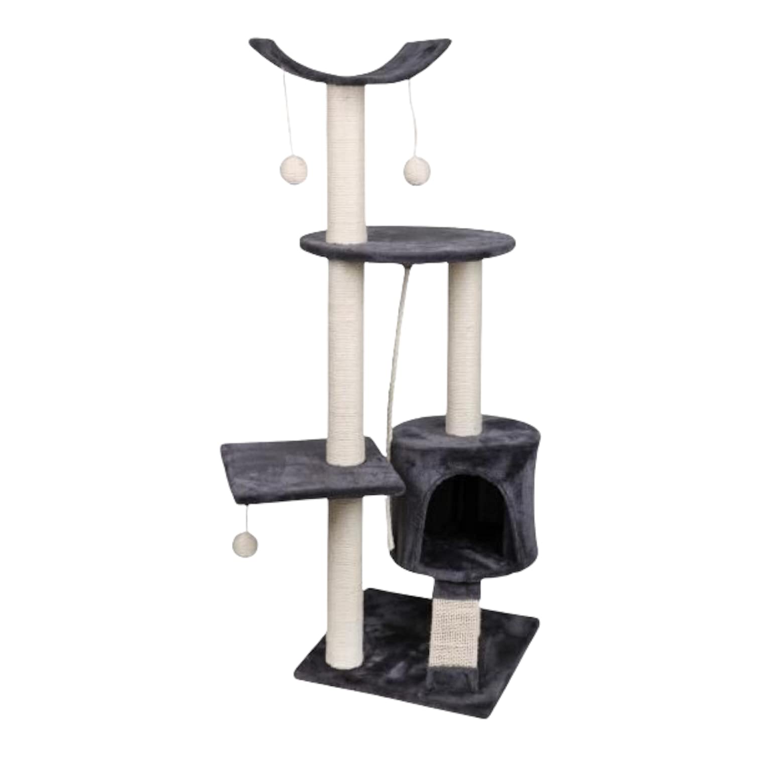 TIENDA EURASIA® Arbol Rascador Gato - Rascador para Gatos de Diseño - Estructura de Terciopelo y Cuerda