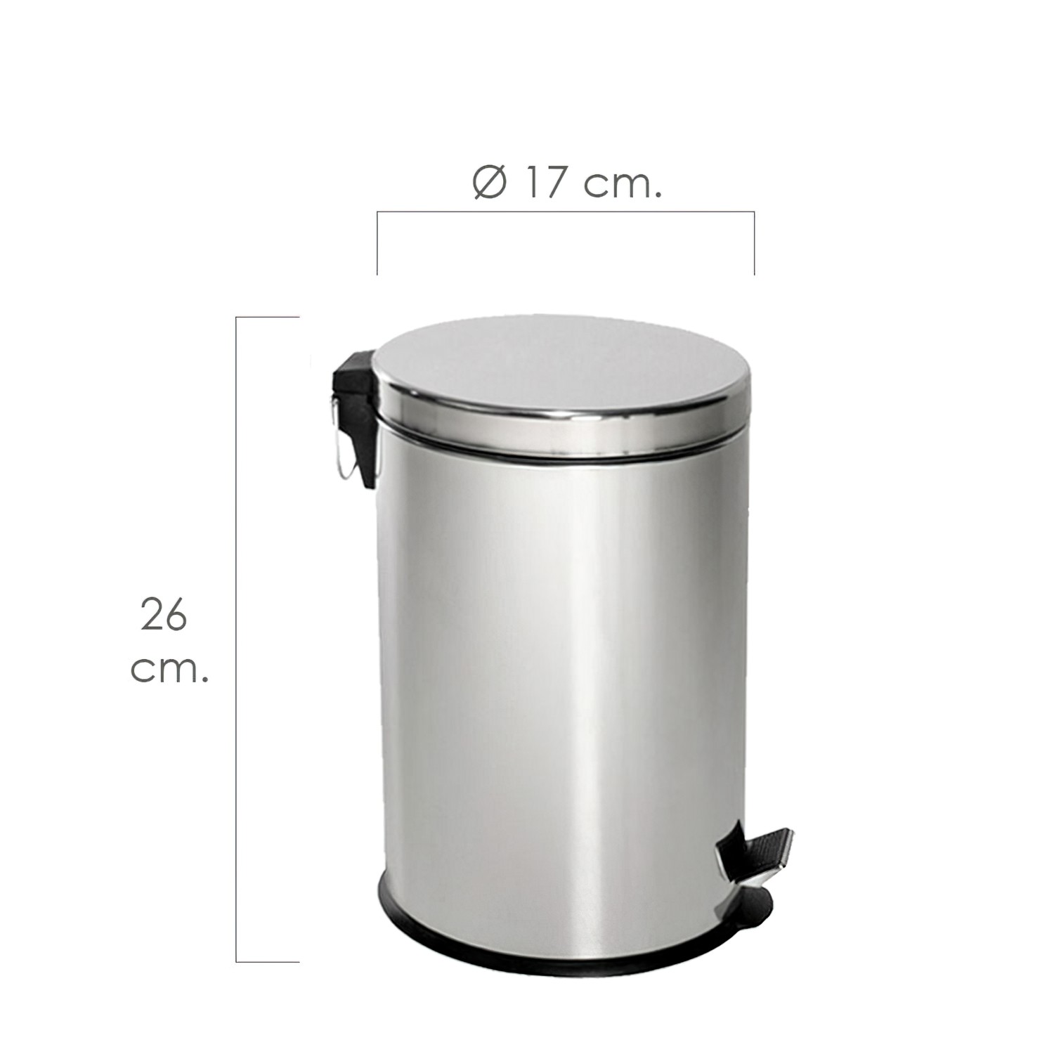 SANCO STORE - MAURER Papelera Maurer  Inoxidable   3 Litros Ø 17 x 26 cm.