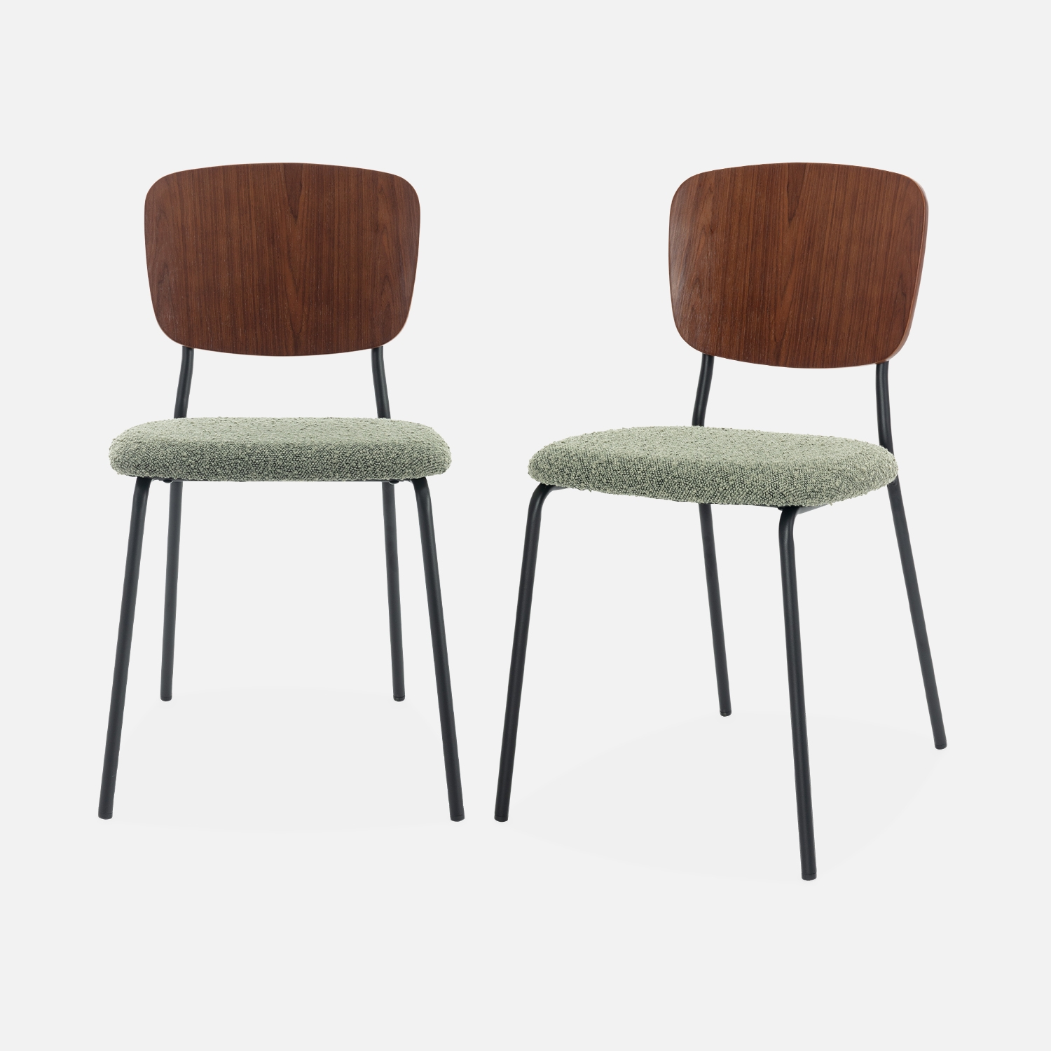 sweeek - Sillas loop texturizada, set de 2 , Emy , 47x51x81