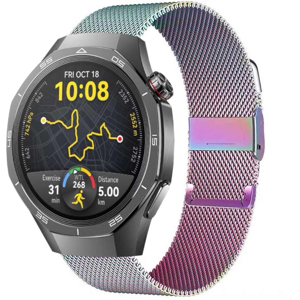 Correa Milanesa para Huawei Watch GT 5 - 46mm / GT 5 - 46mm / GT 4 - 46mm / Amazfit GTR 4 / Bip 5 / Garmin Vivoactive 4, Pulsera Estilo Italiano Ancho 22mm