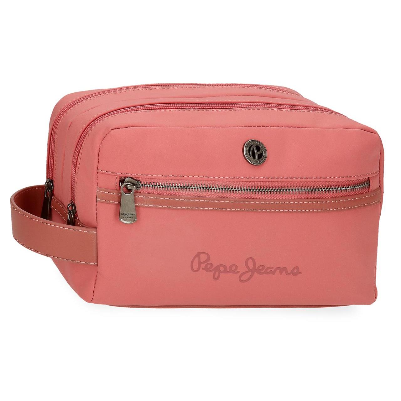 Neceser Pepe Jeans Corin de Dos Compartimentos con Bolsillos Interiores y Asa para Viaje
