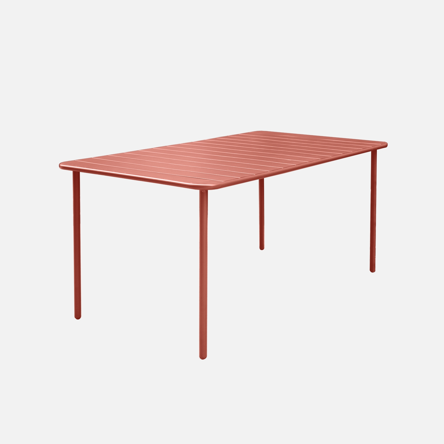 sweeek - Mesa de jardín bistró de acero, 6-8 plazas, 160cm , Amelia , 160x90x72