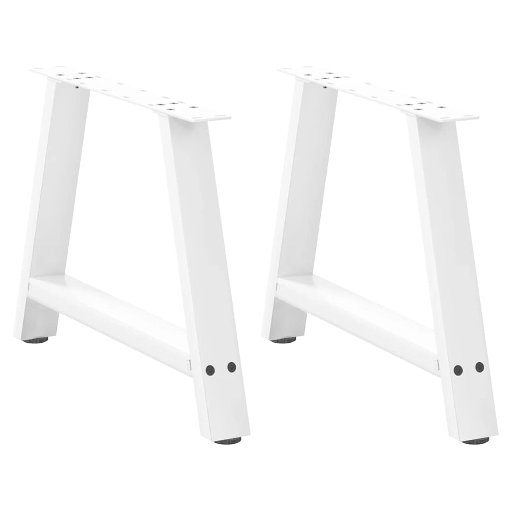 vidaXL Patas para mesa de centro en forma de A (2 unidades) 70 x (42-43) cm, acero