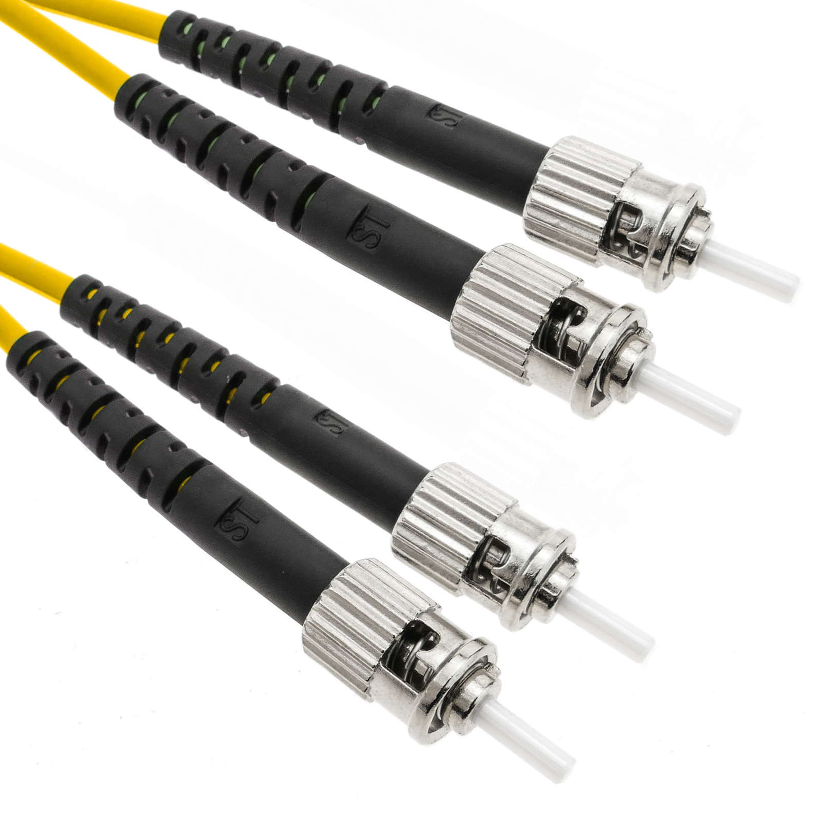 Cable de fibra óptica ST/PC a ST/PC monomodo duplex 9/125 de 100m OS2 - BeMatik