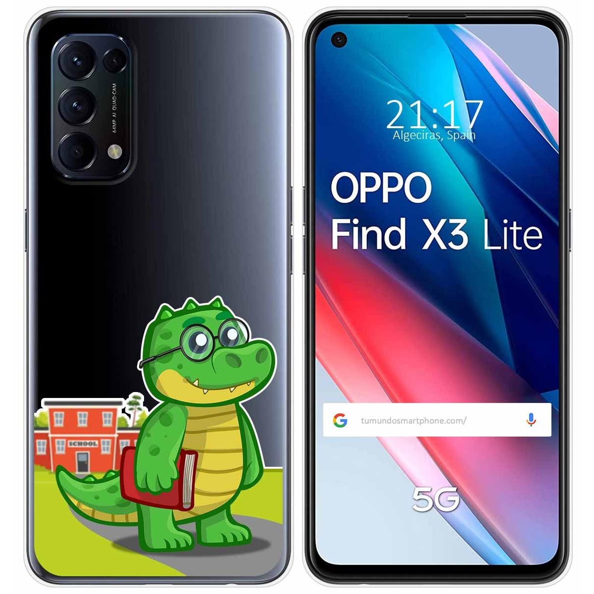 Tumundosmartphone Funda Gel Transparente para Oppo Find X3 Lite 5G diseño Coco Dibujos