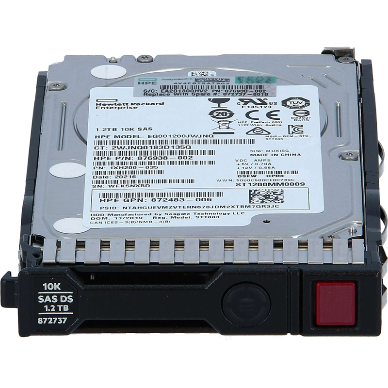 Disco duro hpe 1.2tb sas 2.5" 10000rpm sff hot plug