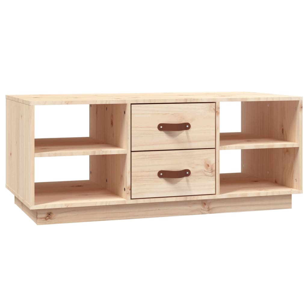 Vidaxl Mesa de Centro de Madera Maciza de Pino 100x50x41 Cm Natural