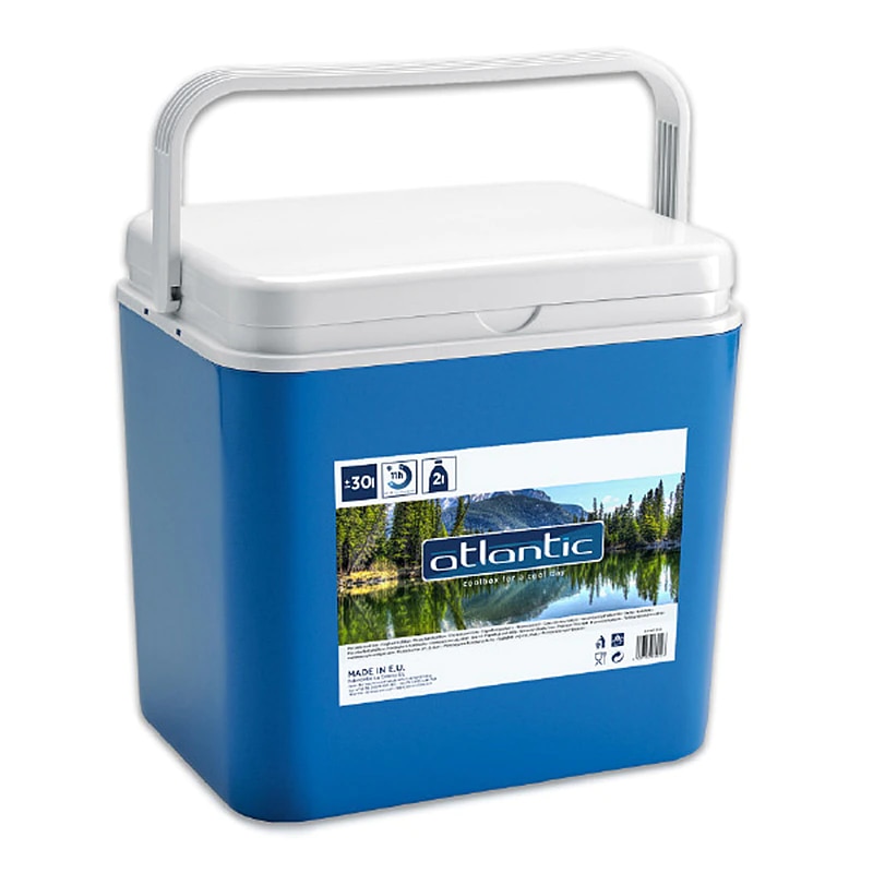 STARLEY-Nevera Portátil Térmica Azul y Blanco Polipropileno Ideal Para Actividades al Aire Libre en el Jardín Camping Barbacoas Pisicna Playa Capacidad - 10 Litros / 18 Litros / 24 Litros / 30 Litros
