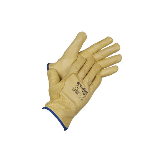 Guantes de piel de vacuno con forro interior de algodón resistentes al frío - COFAN