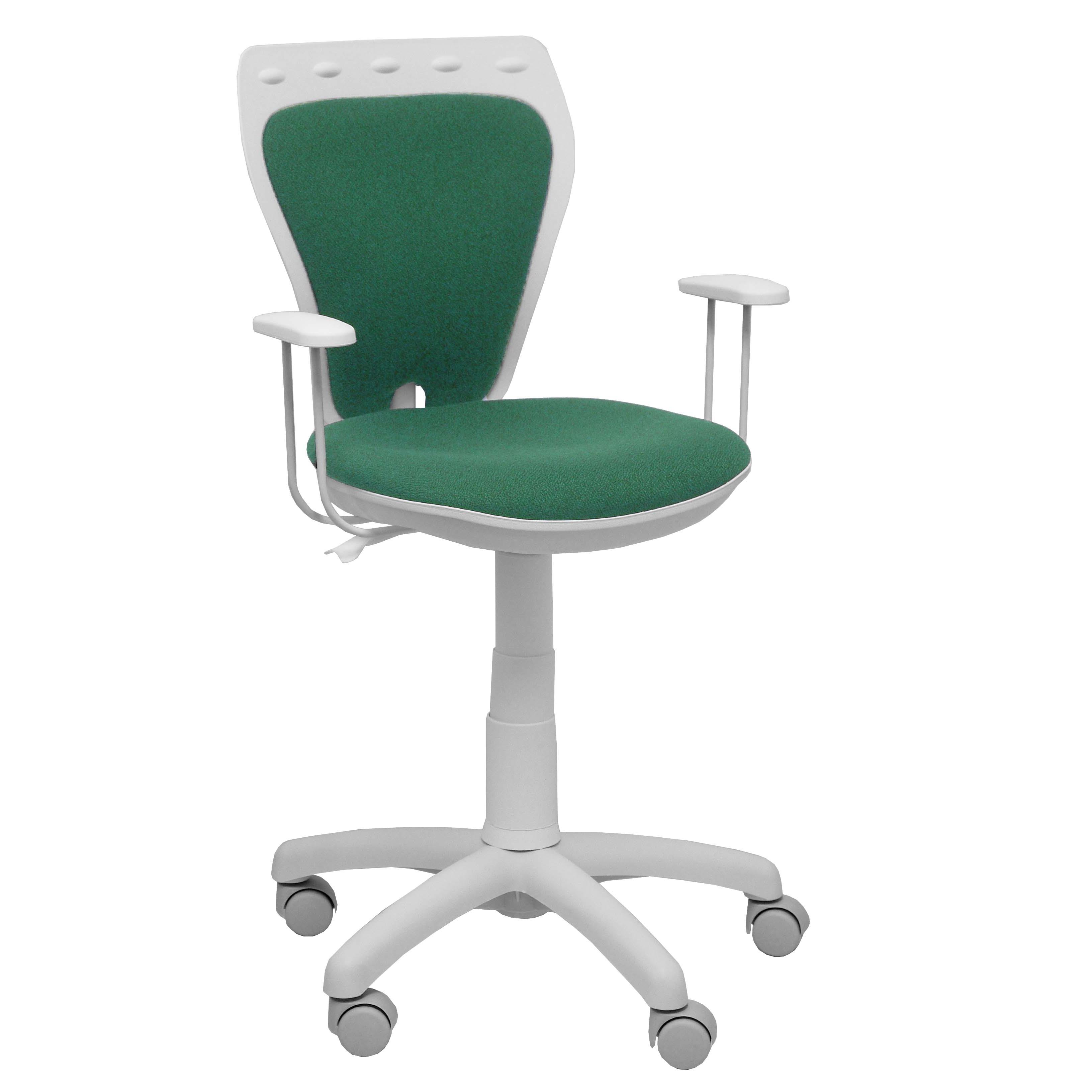 Piqueras Y Crespo Silla Juvenil Ergonómica Blanca con Brazos Regulable en Altura para Niños y Adolescentes