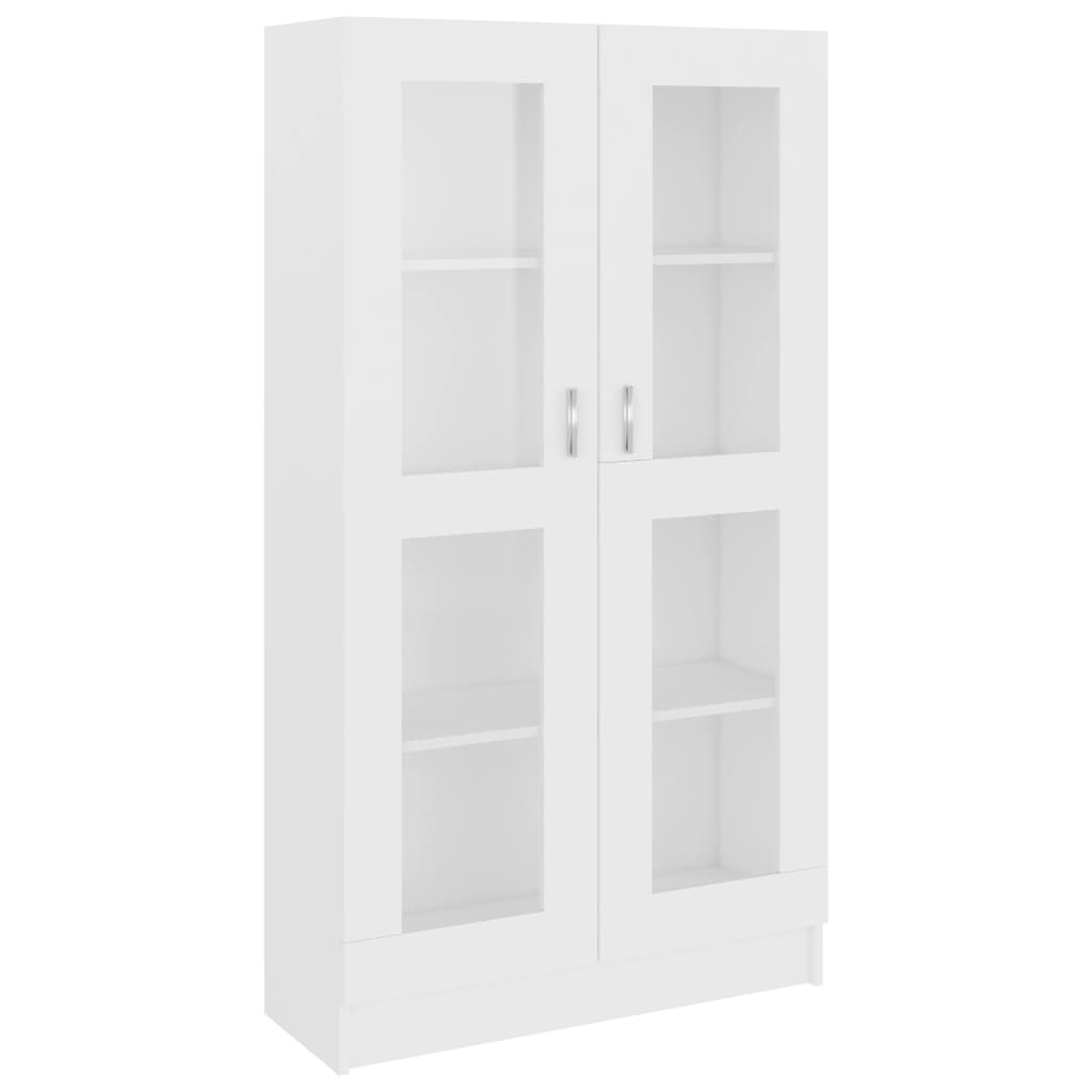 Vitrina Vidaxl de Madera Contrachapada 82,5x30,5x150 Cm - Blanco/Negro/Roble Sonoma