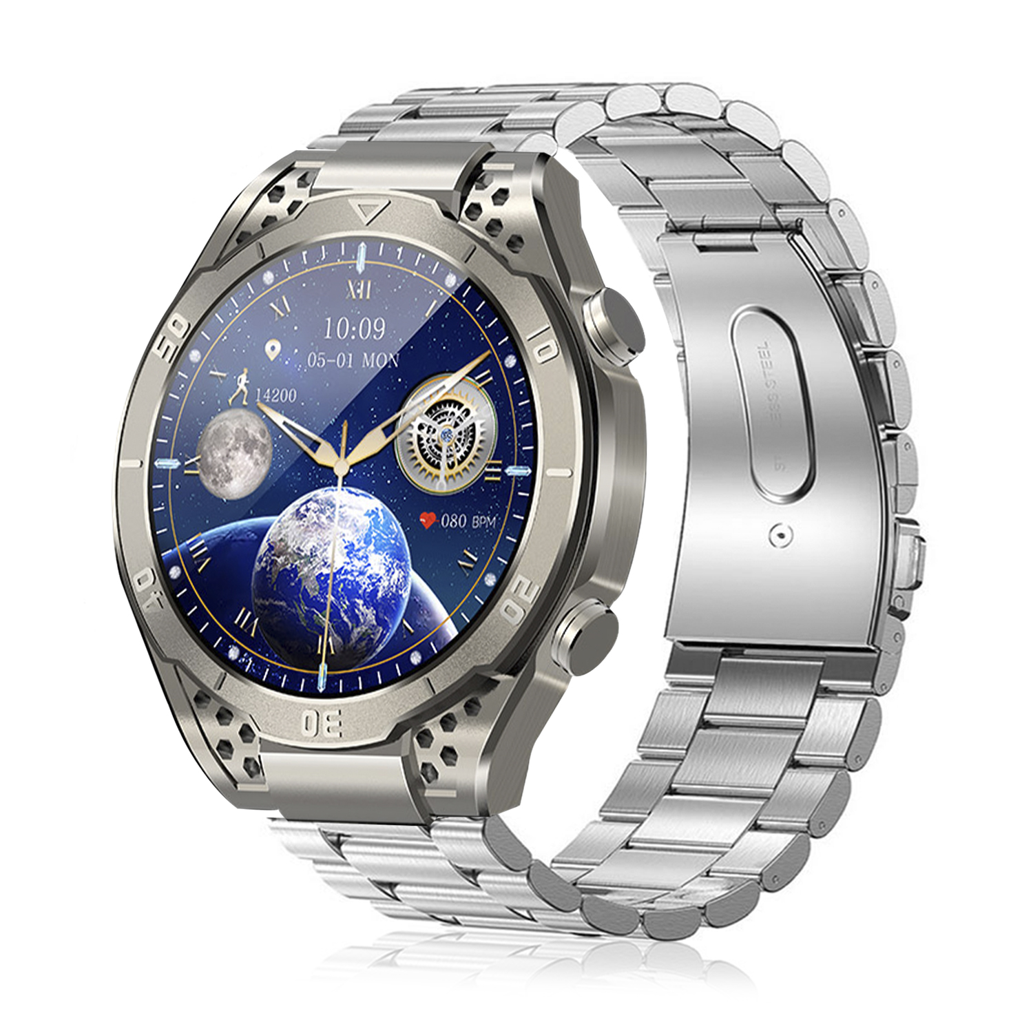 DAM. Smartwatch JA01. Medición de ácido úrico y lípidos, control de glucosa en sangre, electrocardiograma ECG, composición corporal. 5,5x1,1x5cm