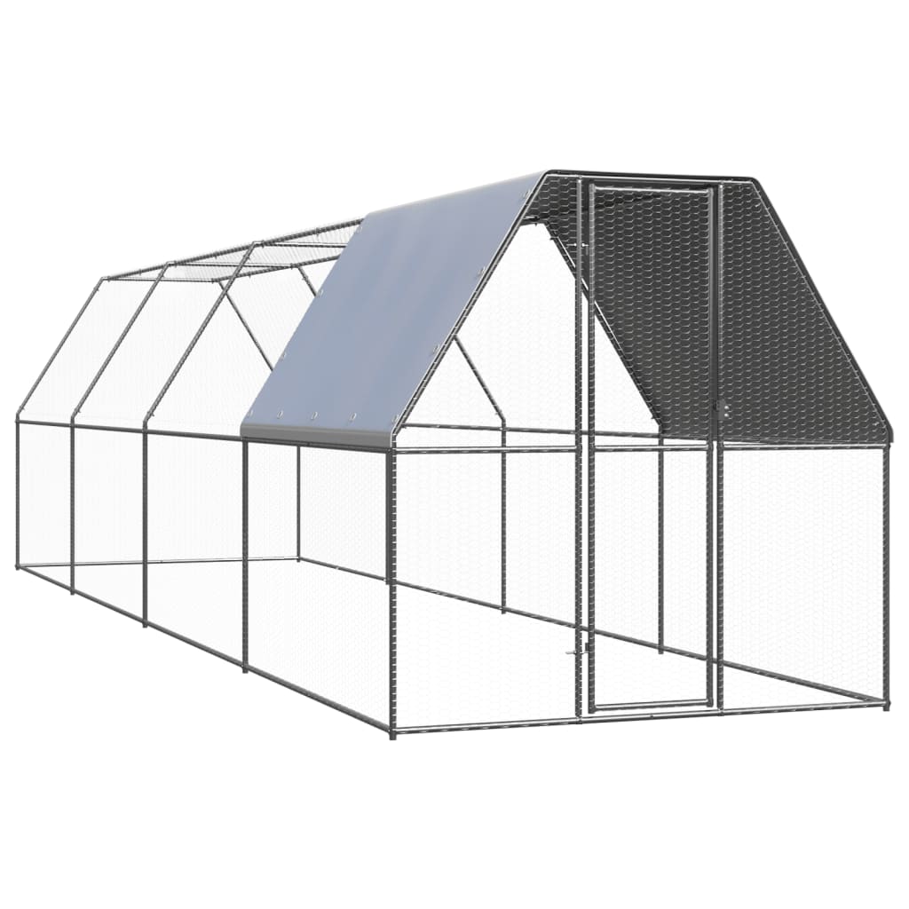 vidaXL Jaula gallinero de exterior de acero galvanizado Multitalle