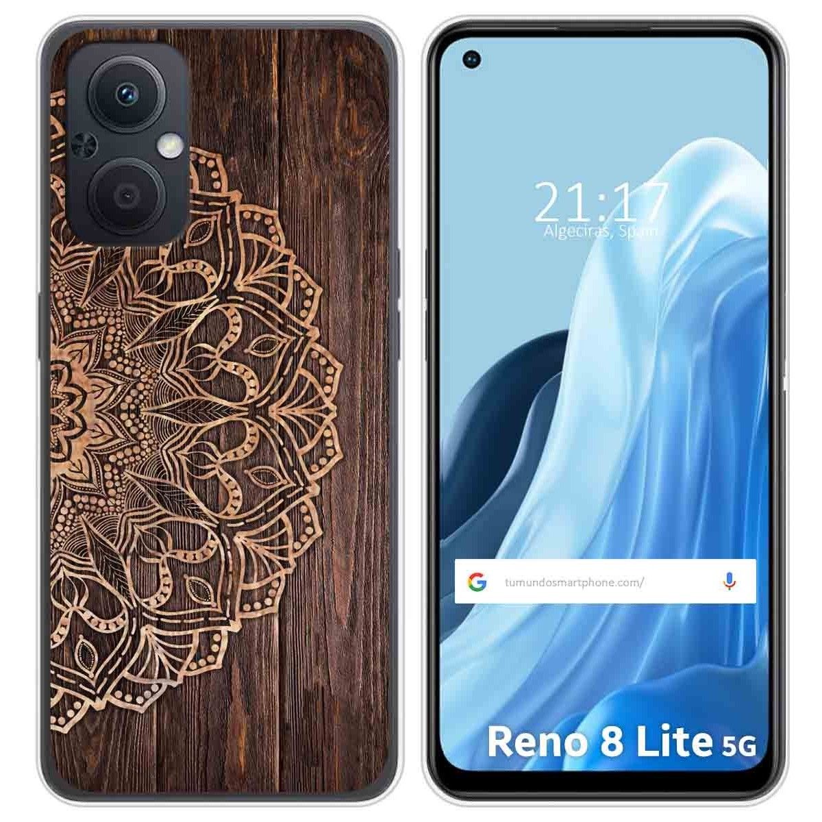 Funda Silicona para Oppo Reno 8 Lite 5G diseño Madera 06 Dibujos