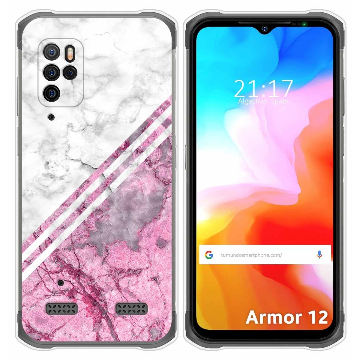 Funda Silicona para Ulefone Armor 12 5G diseño Mármol 03 Dibujos
