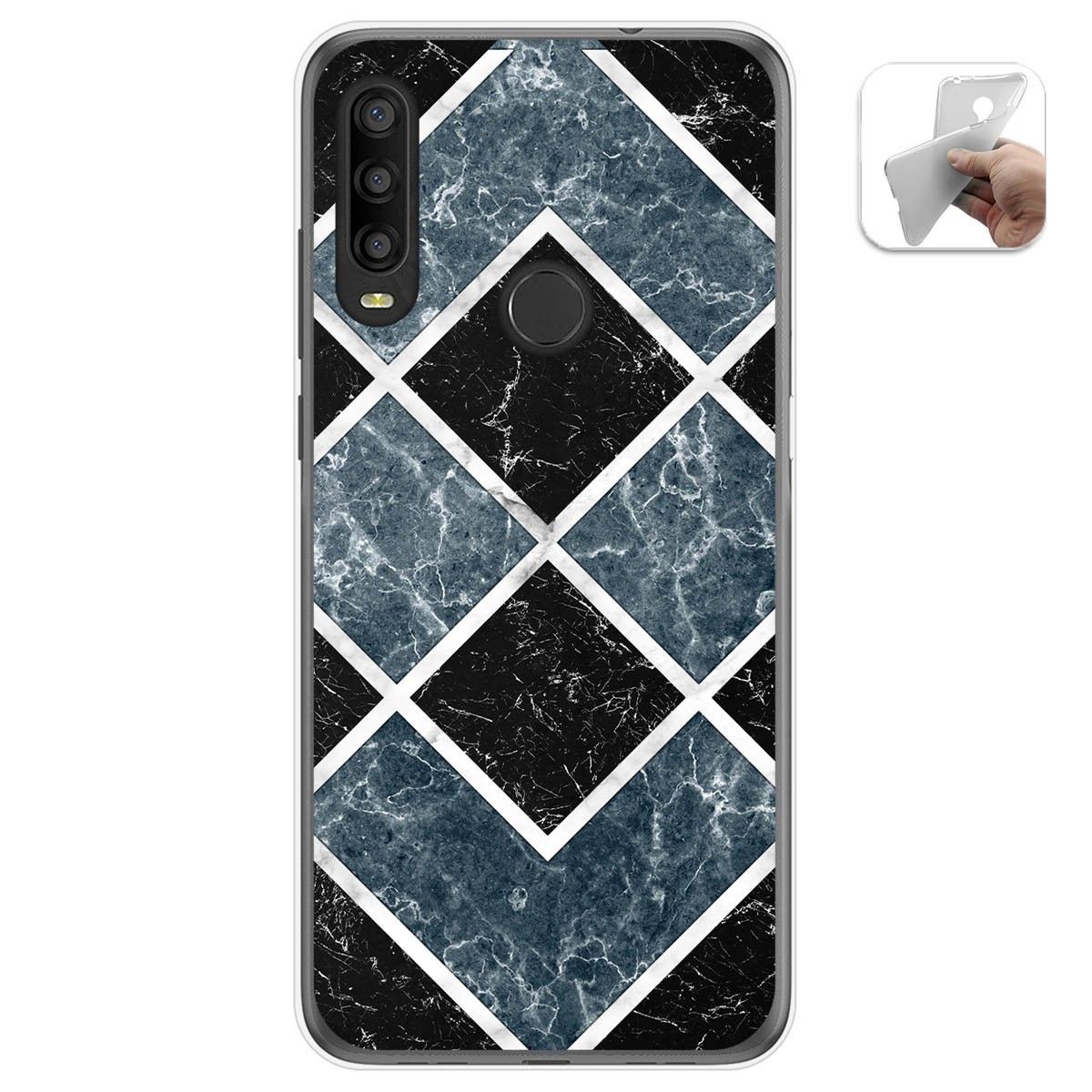 Tumundosmartphone Funda Gel Tpu para Alcatel 1SE 2020 diseño Mármol 06 Dibujos
