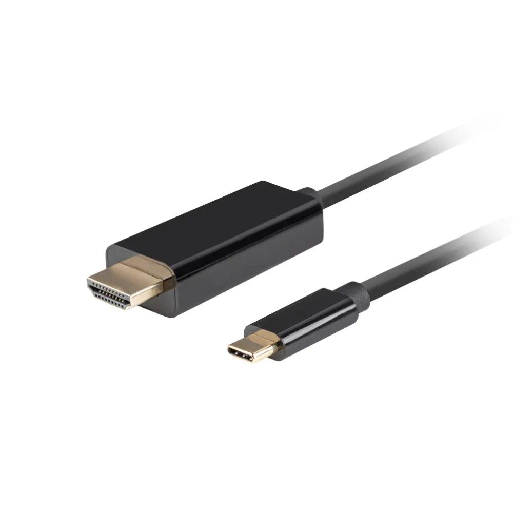 Lanberg CA-CMHD-10CU-0018-BK Cable USB-C a HDMI Macho/Macho 4K 60hz 1.8m Negro