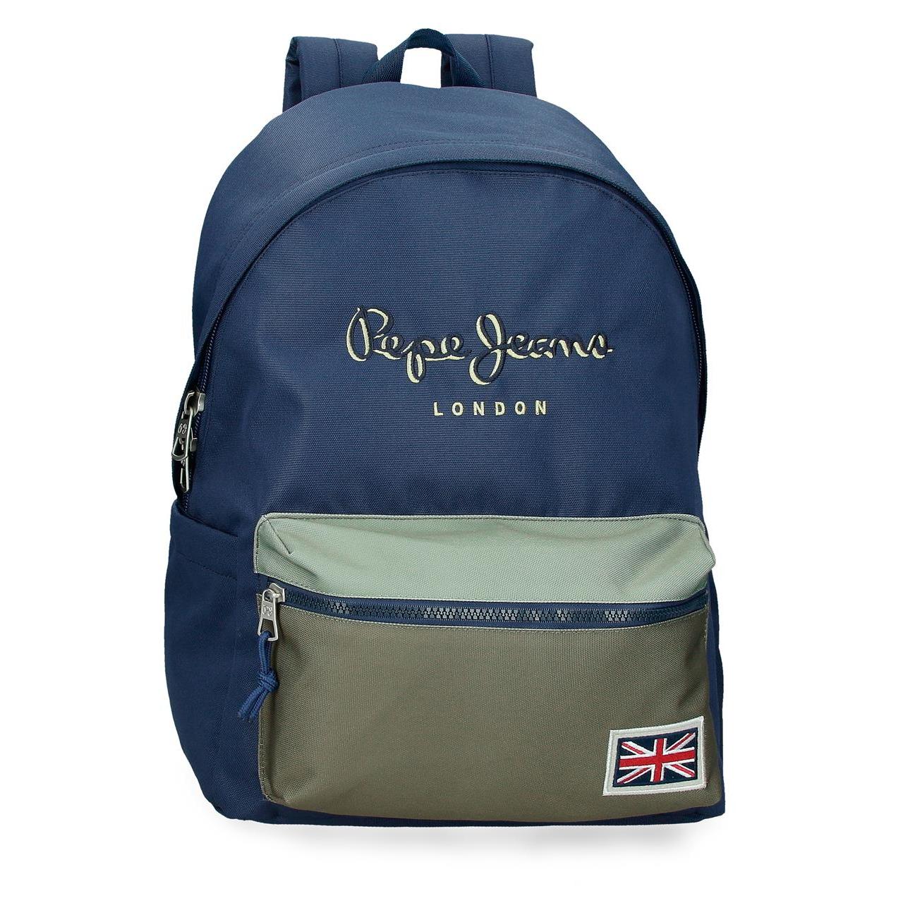 Mochila escolar adaptable a carro Pepe Jeans Arwyn 31x44x18cm Marino