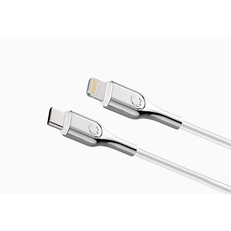 Cable Blindado Lightning a USB-C 2M - Blanco