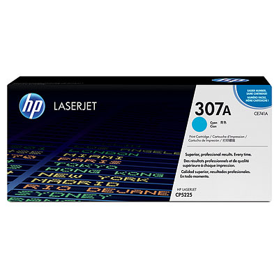 HP 307A - Cartucho de tóner original LaserJet para ColorLaserjet series CP5225, color cian