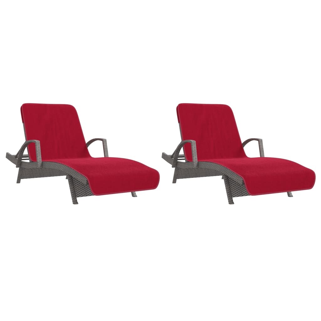 vidaXL Toallas de playa 2 uds tela klein 400 g/m² 75x200 cm toalla Color Azul,  Blanco,  Rojo y mas