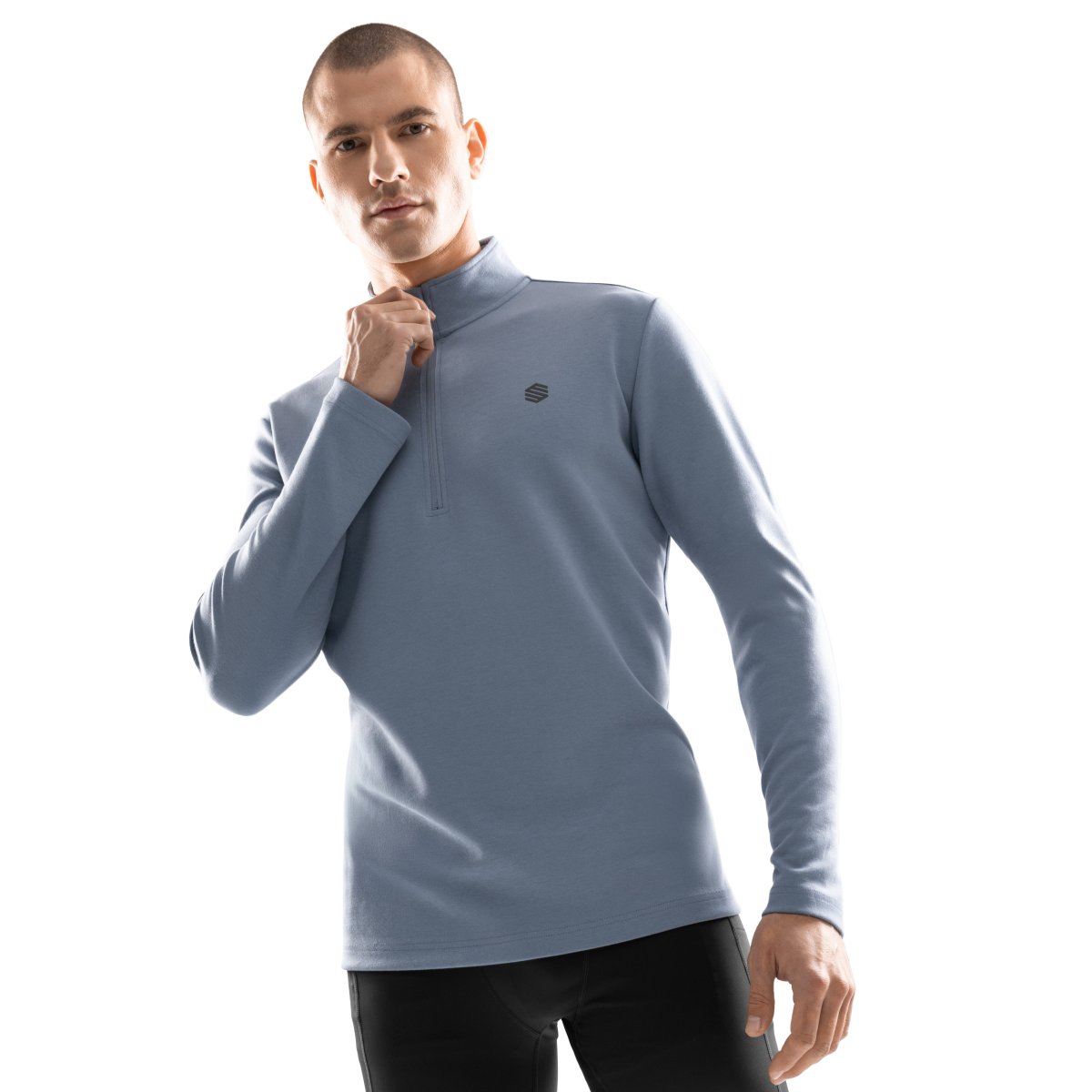 SIROKO - Sudadera Media Cremallera Gym & Trainning Hombre_