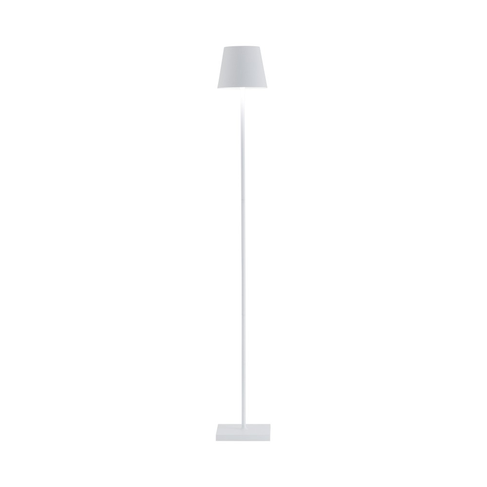 Lámpara LED Zafferano Poldina Pro L blanca recargable regulable hasta 12 h 2200/2700/3000K 3 alturas 52/87/122 cm